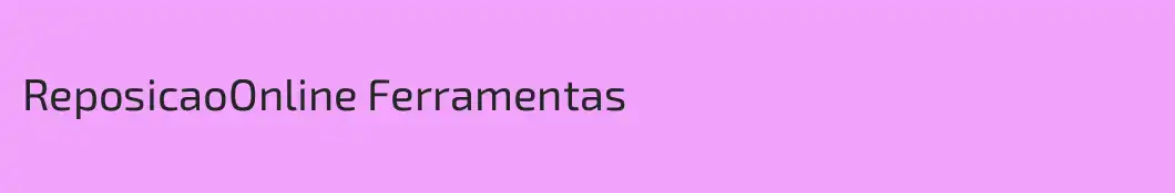 ReposicaoOnline Ferramentas